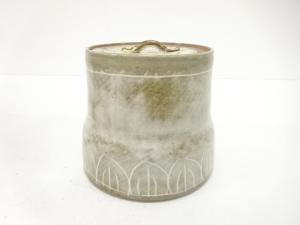 作家物　葉彫　水指（保護箱付）